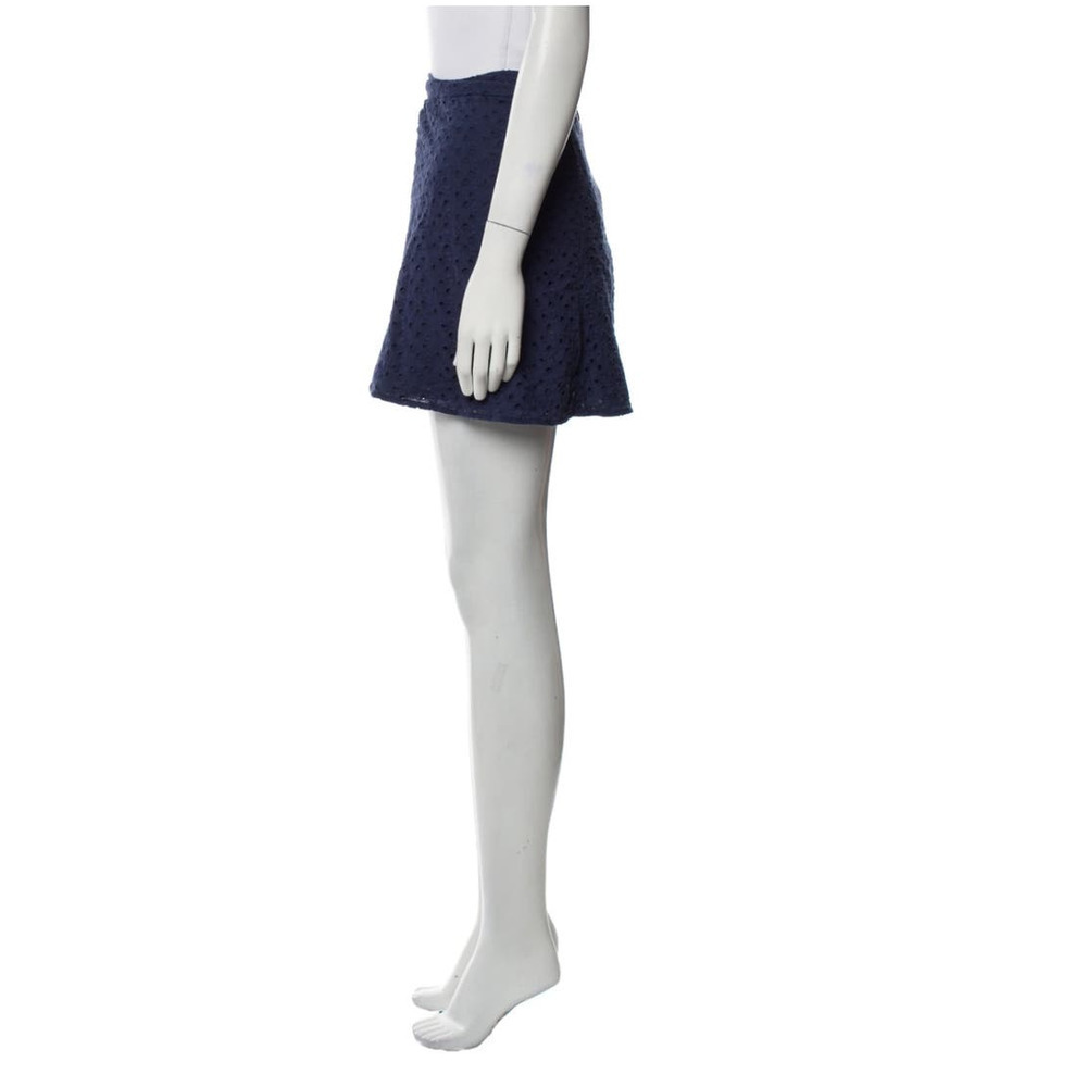 Reformation Mini Eyelet Skirt Size XL Blue - Picture 2 of 3